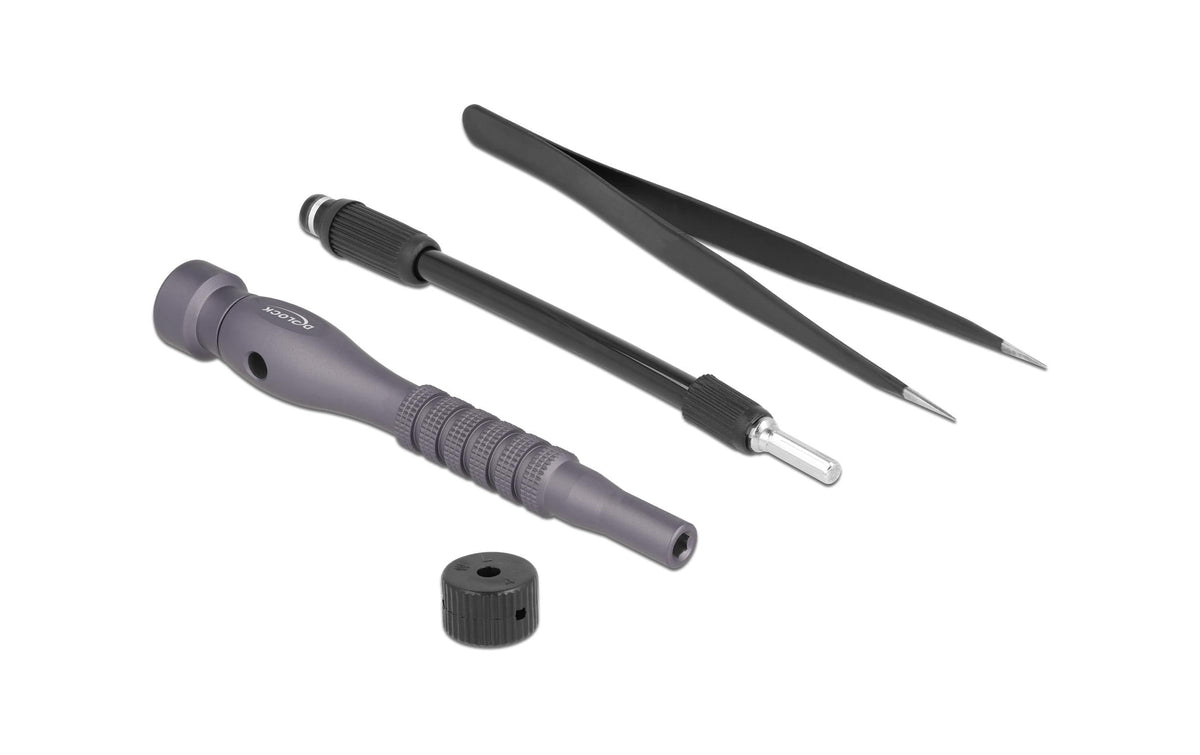 DeLOCK Präzisions-Schraubenzieher-Set PH/PZ/SL/TX/HEX u. a., magnetisch, Etui