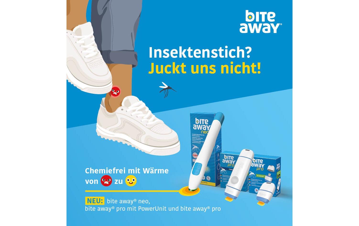 Bite away Insektenstich-Behandlungsgerät Pro mit PowerUnit – Weiss