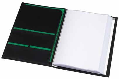 Rillstab Sichtbuch Ambassadeur A4, 30 Hüllen, Kunstleder, Schwarz