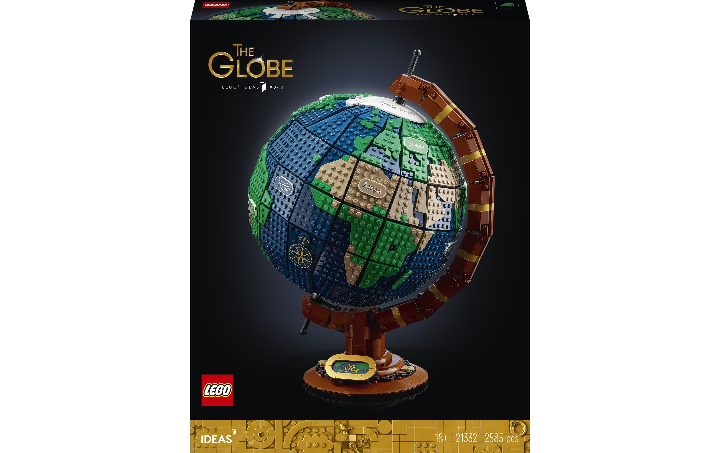 LEGO Ideas Globus 3D-Puzzle – 2585 Teile – 30 × 40 × 26 cm – ab 18 Jahren