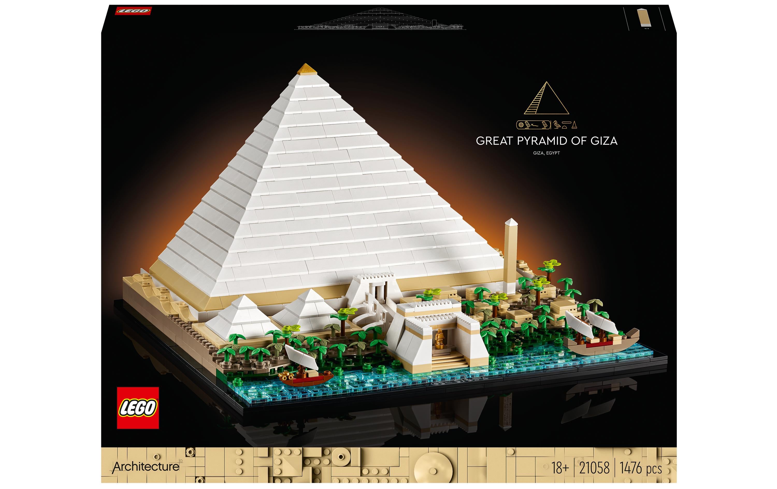 LEGO Architecture Pyramide Bauset – 1476-teilig – 35 × 20 × 32 cm – ab 18 Jahren