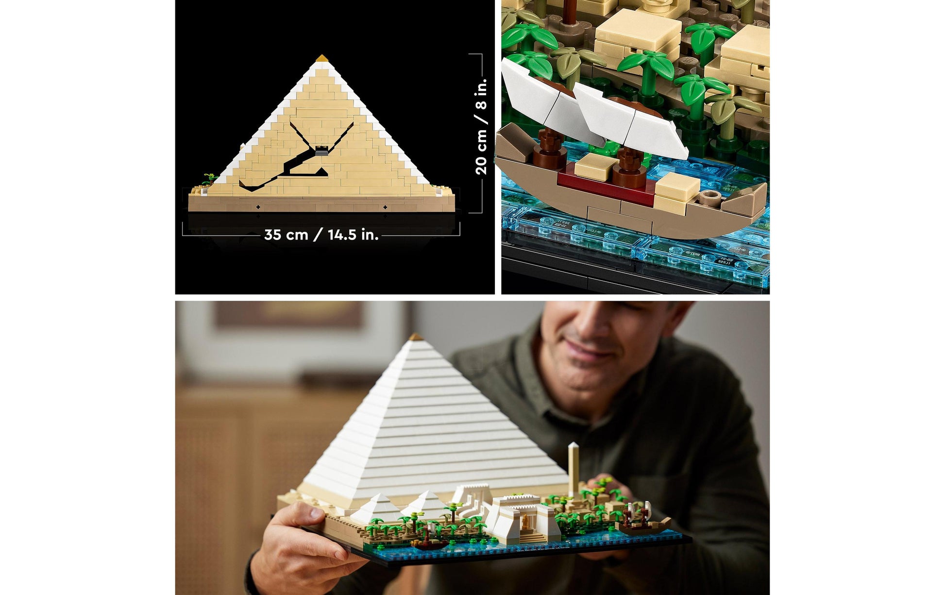 LEGO Architecture Pyramide Bauset – 1476-teilig – 35 × 20 × 32 cm – ab 18 Jahren