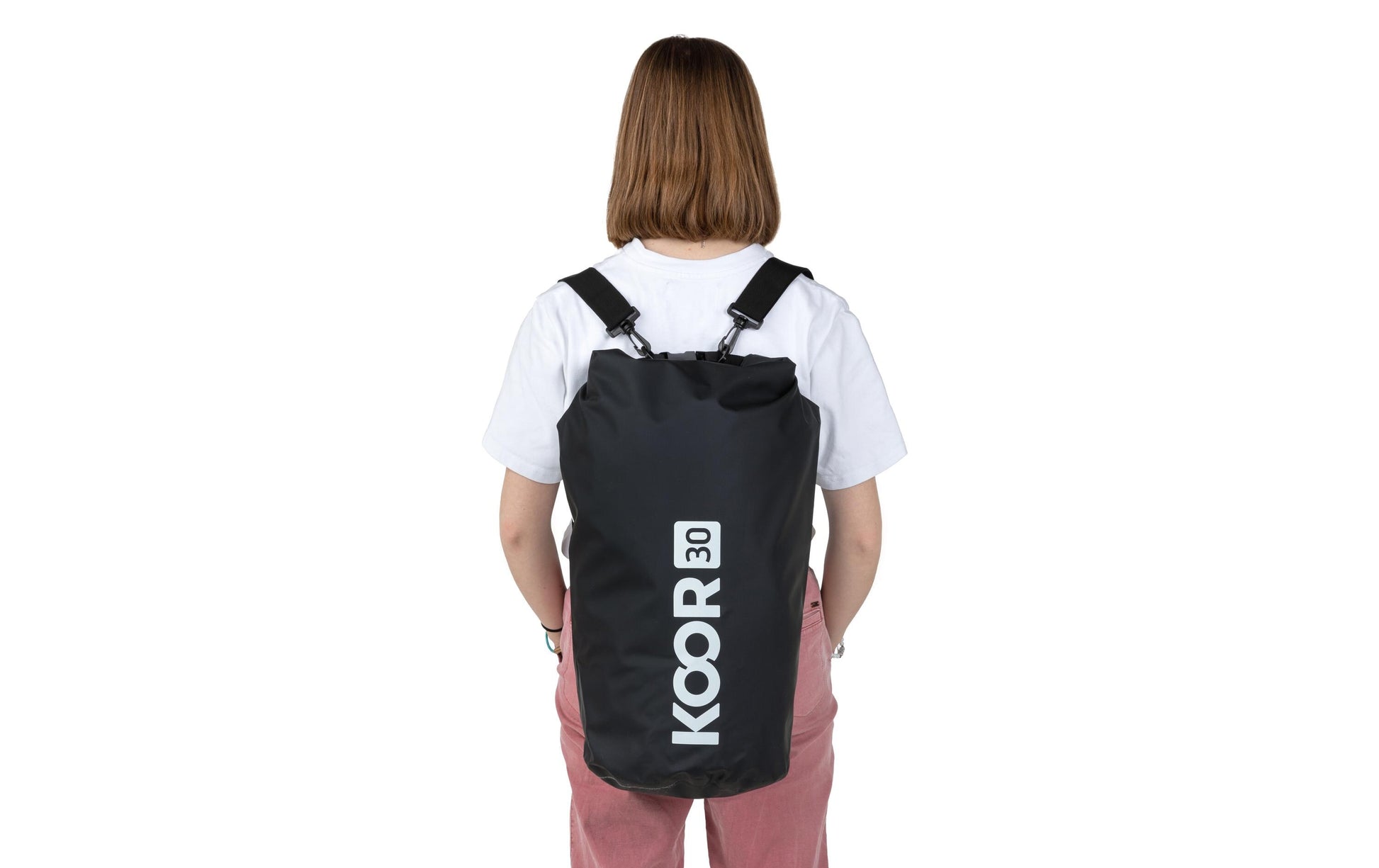 KOOR Sporttasche Dry Bag – 30 l, wasserfest, PVC, schwarz