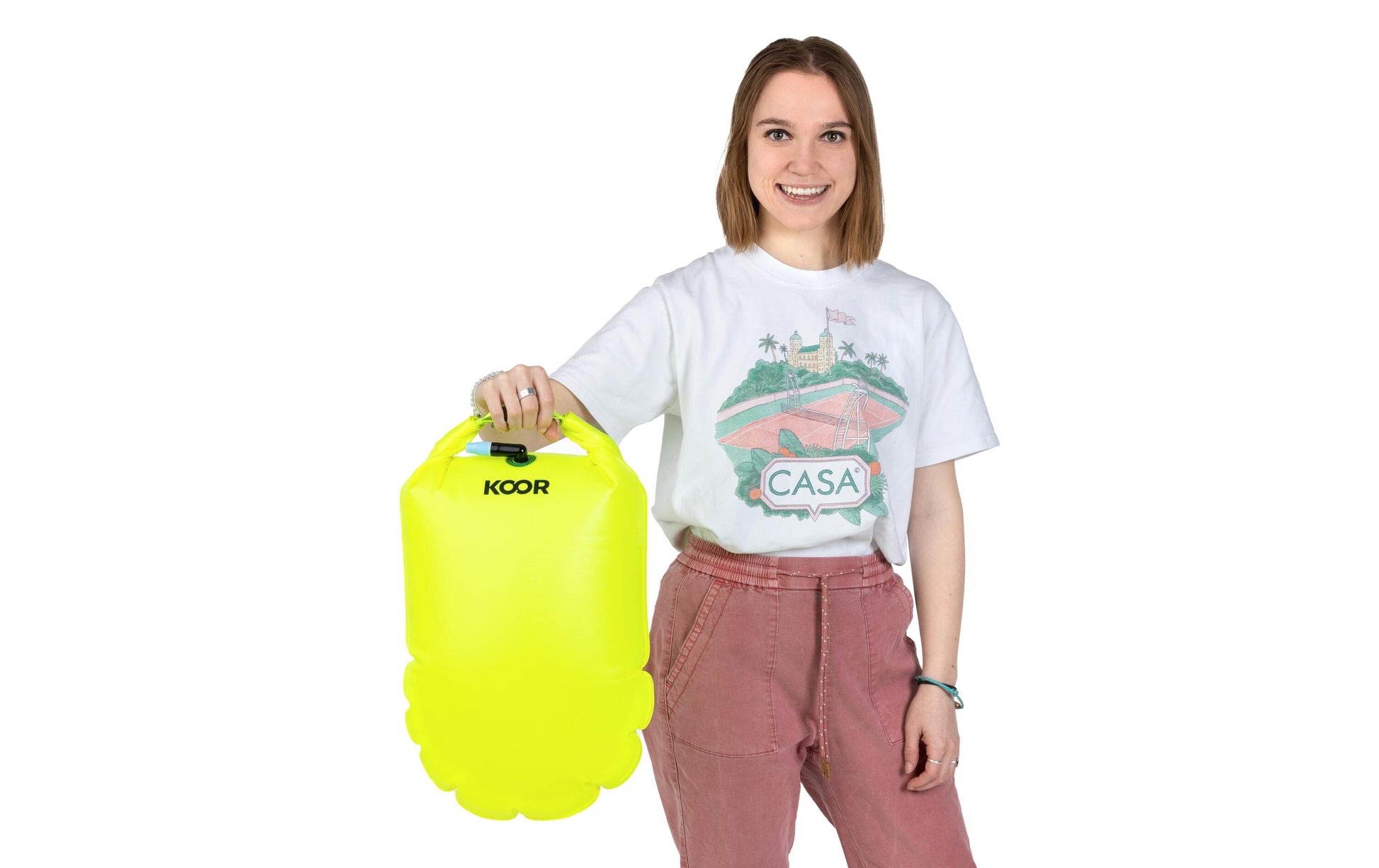 KOOR Schwimmboje – 20 l, Ø 375 mm, H 680 mm – gelb, PVC