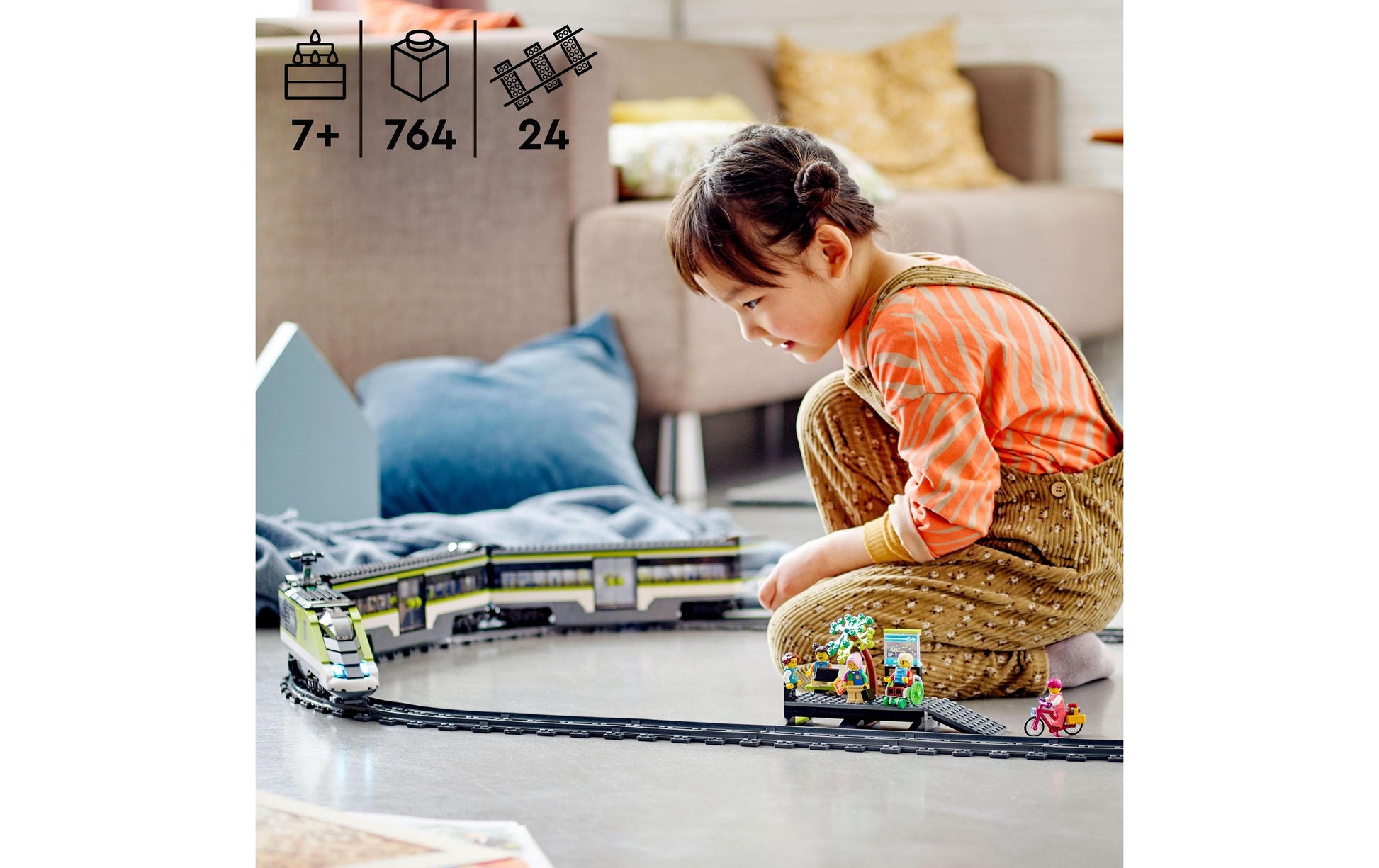 LEGO City Personen-Schnellzug Bauset – 764-teilig – ab 7 Jahren