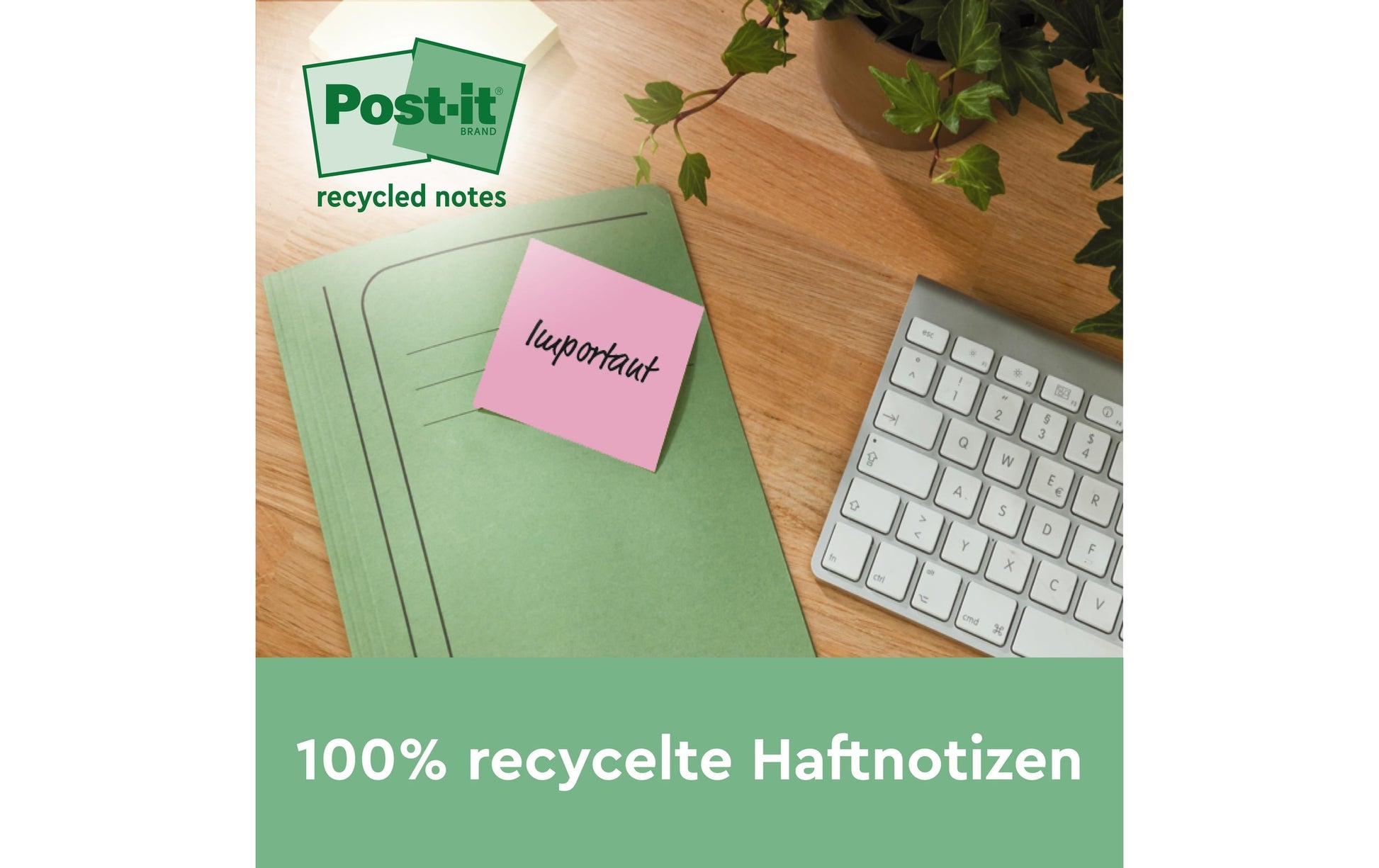 Post-it Super Sticky Haftnotizen – 47,6×47,6 mm – sortiert, 3×70 Blatt, PEFC