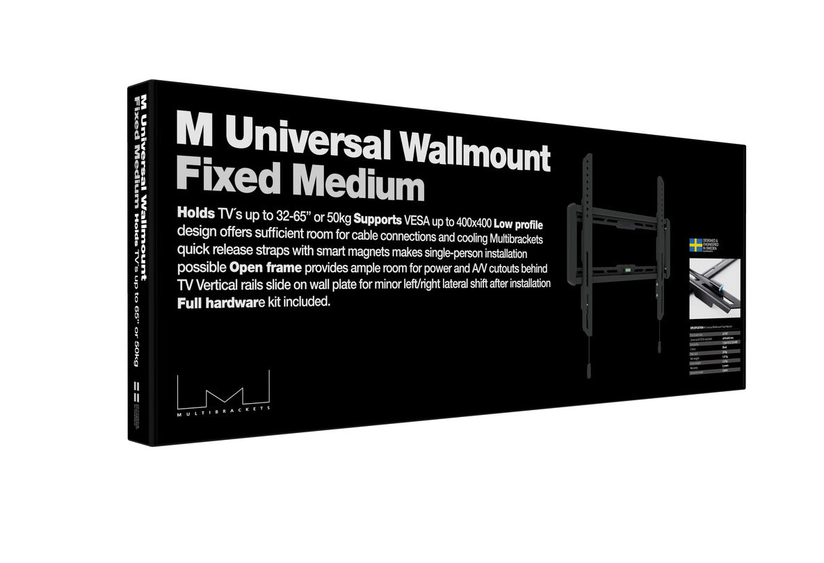 Multibrackets Wandhalterung – Fix – 32–65" – VESA 200×200–400×400 – bis 50 kg – Wallmount Fixed M