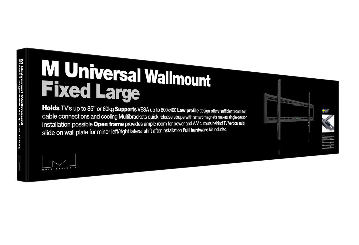 Multibrackets M Universal Fixed Large – Wandhalterung, fix, für 77″, VESA 800×400, bis 60 kg, schwarz