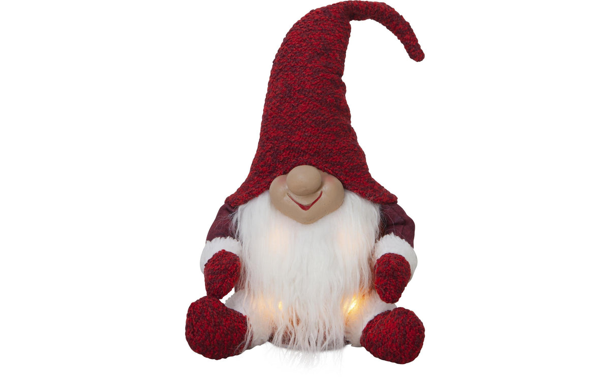 Star Trading Dekorationsfigur Joylight – 34 × 20 × 15 cm, warmweiss, rot/weiss, batteriebetrieben, 3× AA