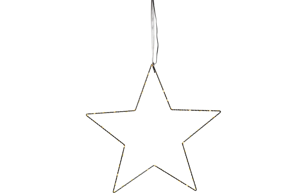 Star Trading Hängende Dekoration Mira – Ø 45 × 0,5 cm, 53 lm, 3,6 W, 2400 K, Warmweiss, Schwarz