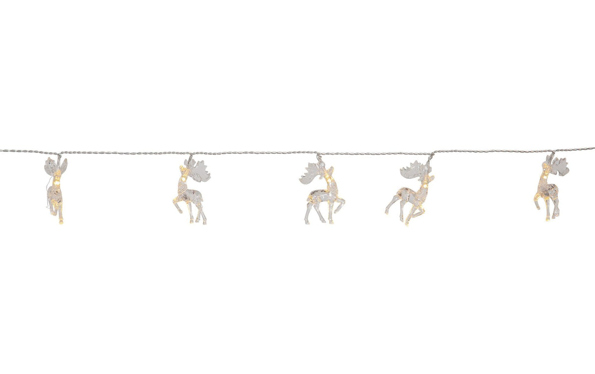 Star Trading Lichterkette – Starterset, 1,85 m, 0,6 W, Warmweiss, Transparent, Timer, 2× AA