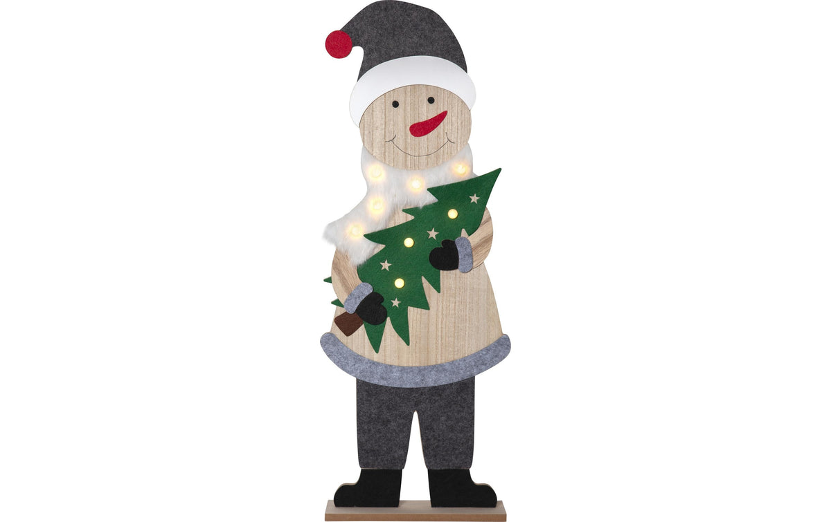 Star Trading Dekorationsfigur Billy – 80 cm, Warmweiss, Grau, Timer 6 h/18 h, Batteriebetrieb, 2× AA