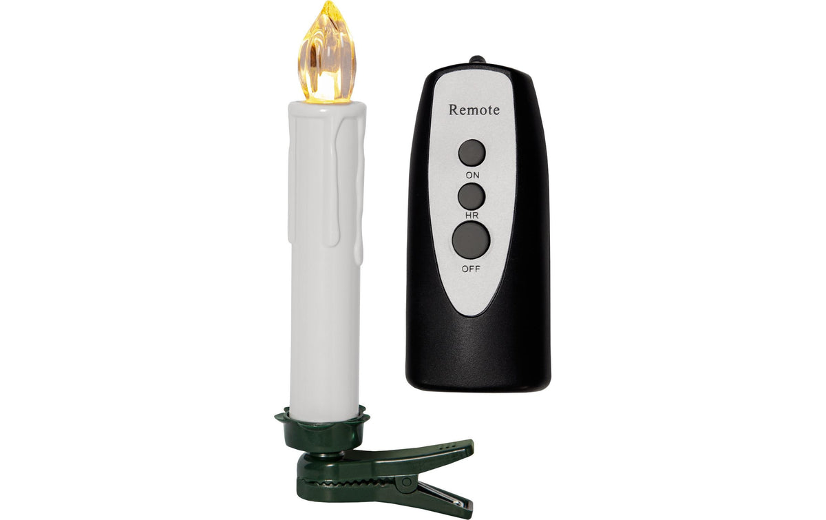 Star Trading LED-Kerze Aussen – 0,6 W – Warmweiss – IP44 – Batteriebetrieb – mit Fernbedienung, Timer