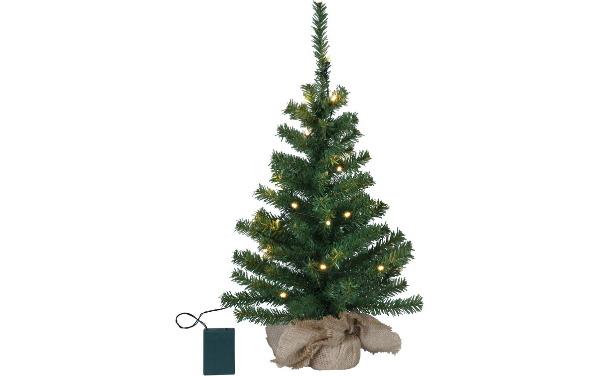 Star Trading Dekolicht Toppy – Ø 32 × 60 cm, Warmweiss, Grün, 20 LED, Batteriebetrieb, Timer