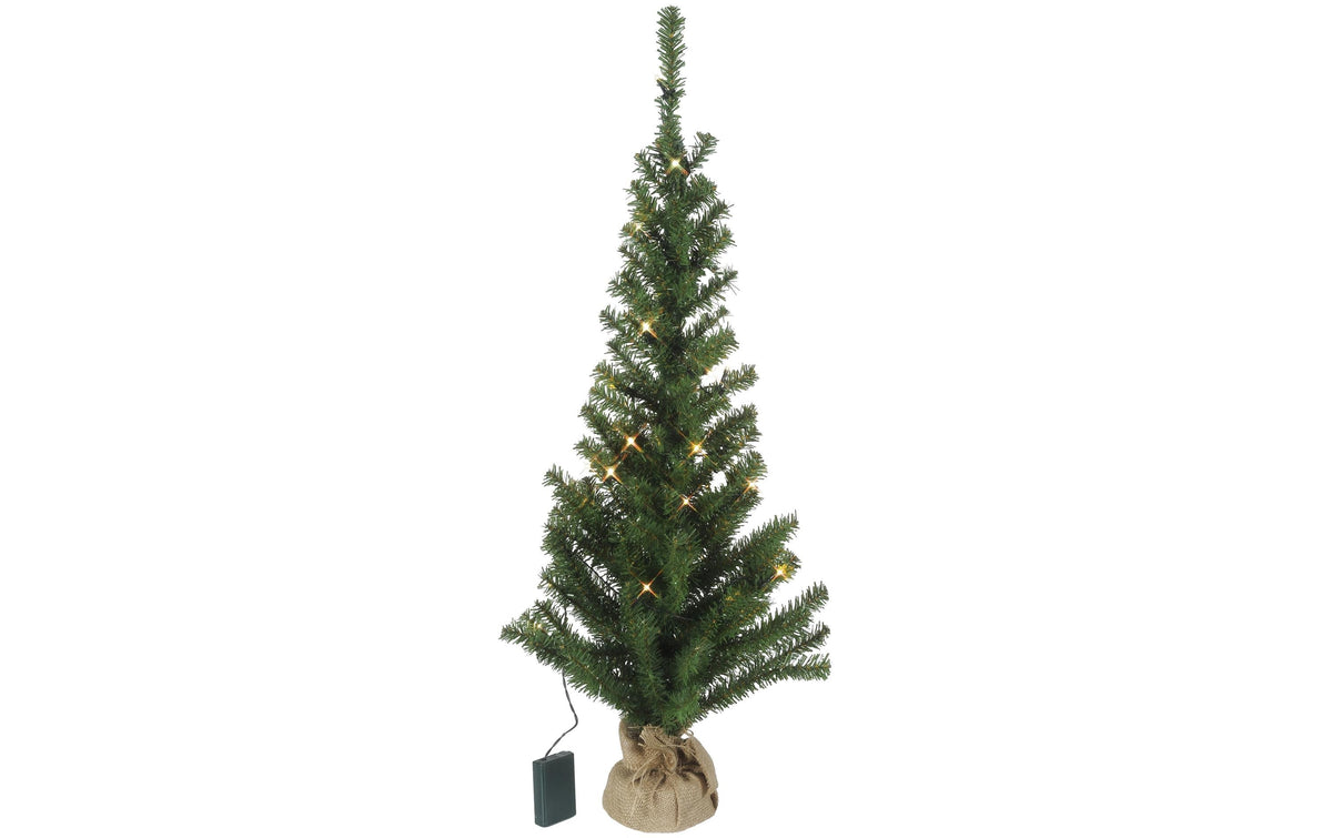 Star Trading LED Weihnachtsbaum – 90 cm, warmweiss, grün, batteriebetrieben, Timer, 30 LEDs