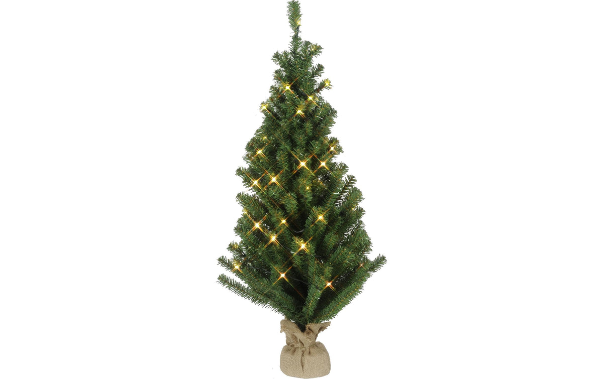 Star Trading LED-Dekolicht Topy – Ø 40 × 90 cm, warmweiss, grün, 50 LEDs, Netzbetrieb