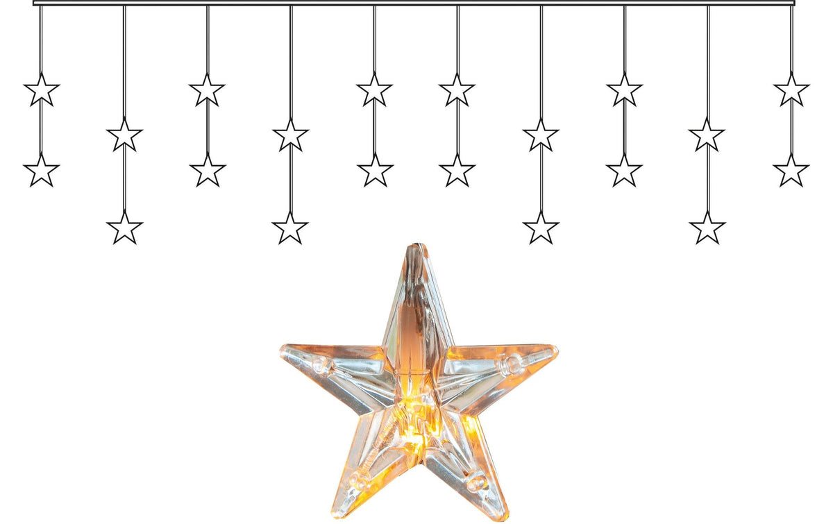 Star Trading Lichtvorhang – Starterset, 1,8 m, 41 lm, 1,5 W, 2000 K, transparent, Anschlusskabel 3 m