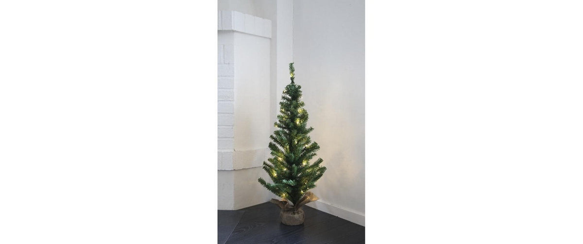 Star Trading LED-Dekolicht Topy – Ø 40 × 90 cm, warmweiss, grün, 50 LEDs, Netzbetrieb