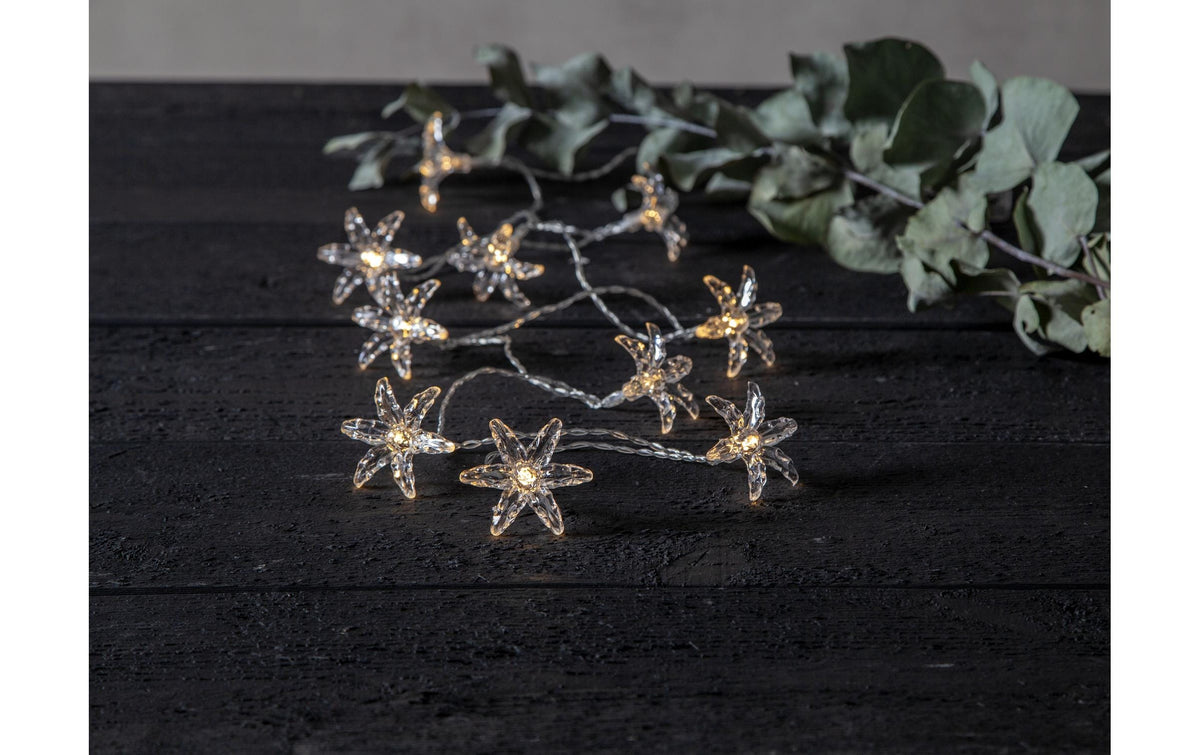 Star Trading Izy Stern Lichterkette – Starterset, 1,85 m, 0,6 W, Warmweiss, Transparent, Timer, Batteriebetrieb
