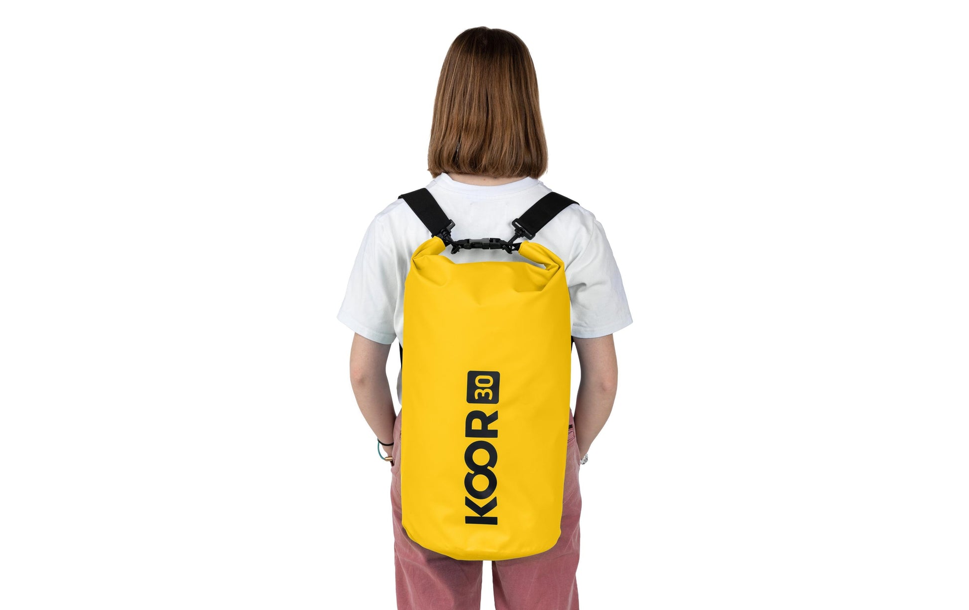 KOOR Sporttasche Dry Bag – 30 l, PVC, Gelb, 40,5 × 67 × 23 cm
