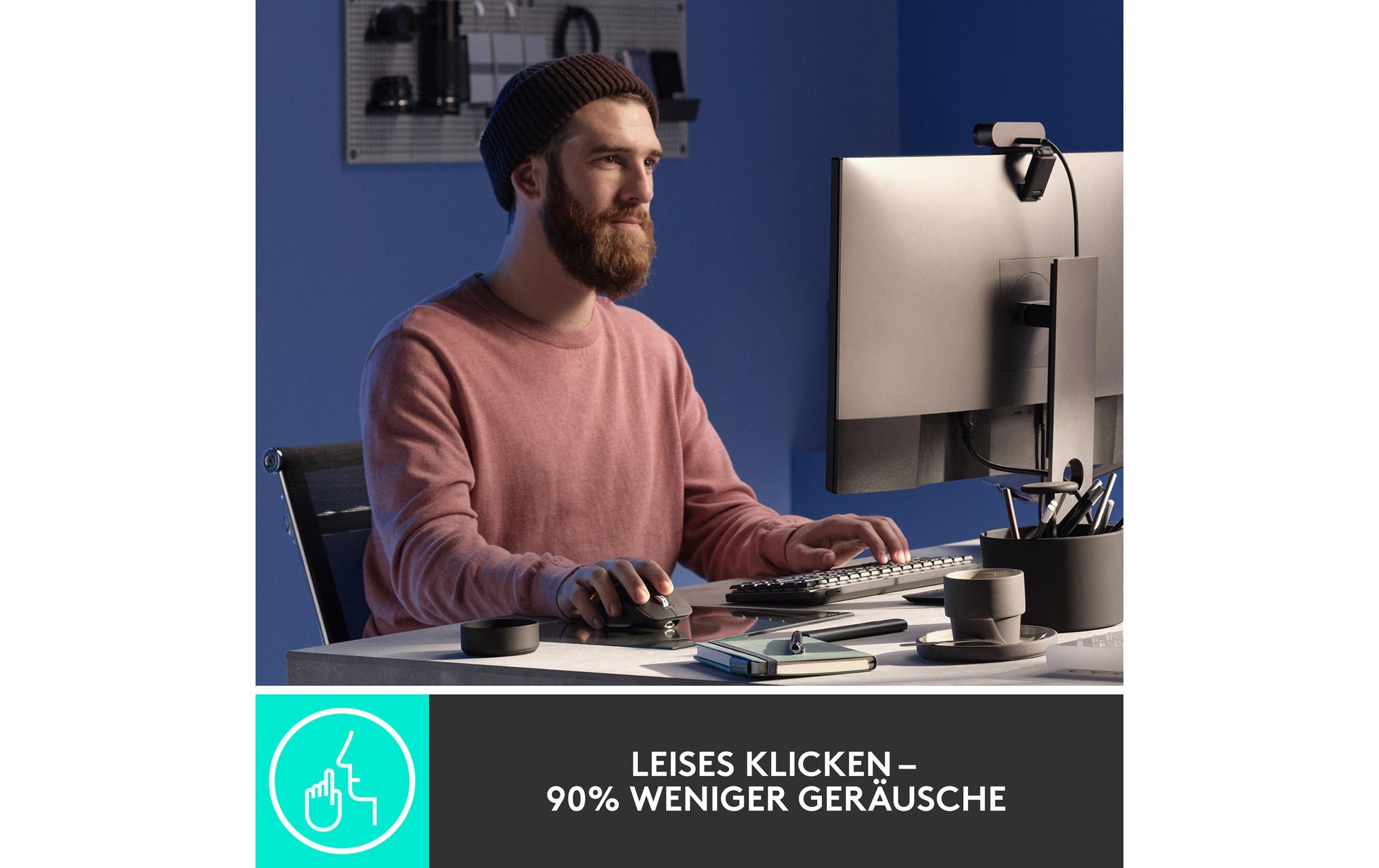 Logitech MX Master 3S Perform Blassgraue Maus – kabellos