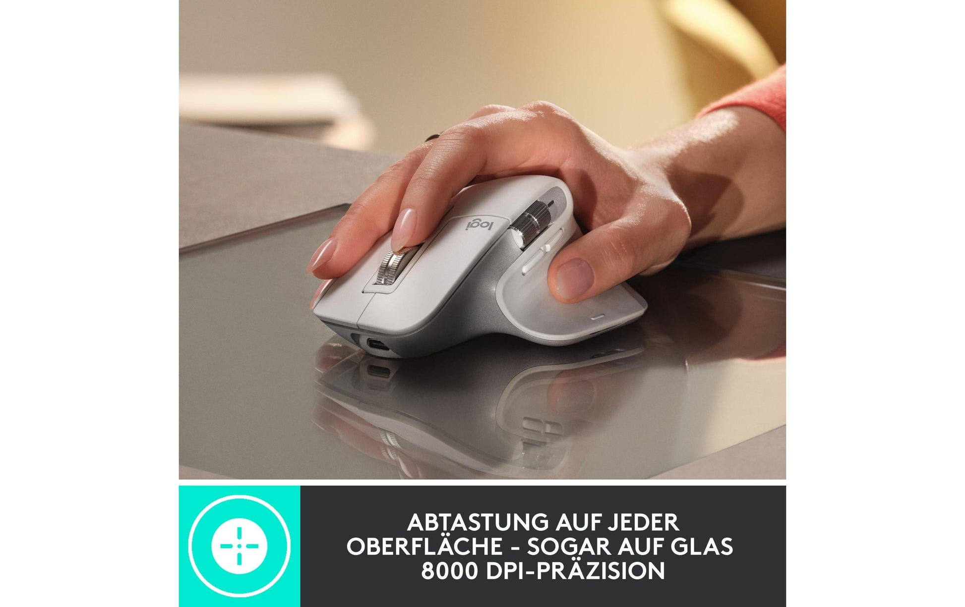 Logitech MX Master 3S Perform Blassgraue Maus – kabellos