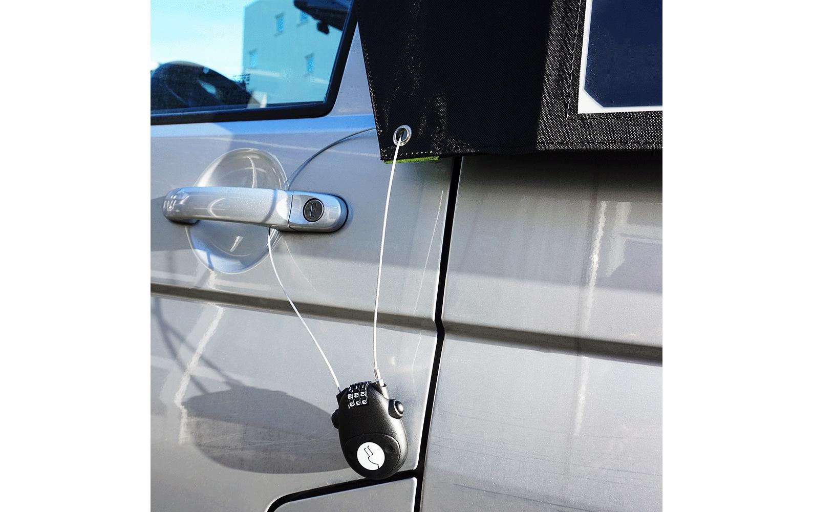 WATTSTUNDE Kabelschloss – Zahlenschloss, Kabellänge 0,8 m, Kabel-Ø 1,5 mm – Schwarz, ABS – 1 Stk.