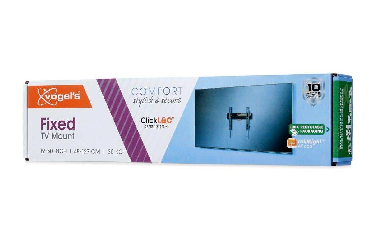 Vogel's TVM3205B – Feste Wandhalterung für 43", VESA 100×200, bis 30 kg, schwarz