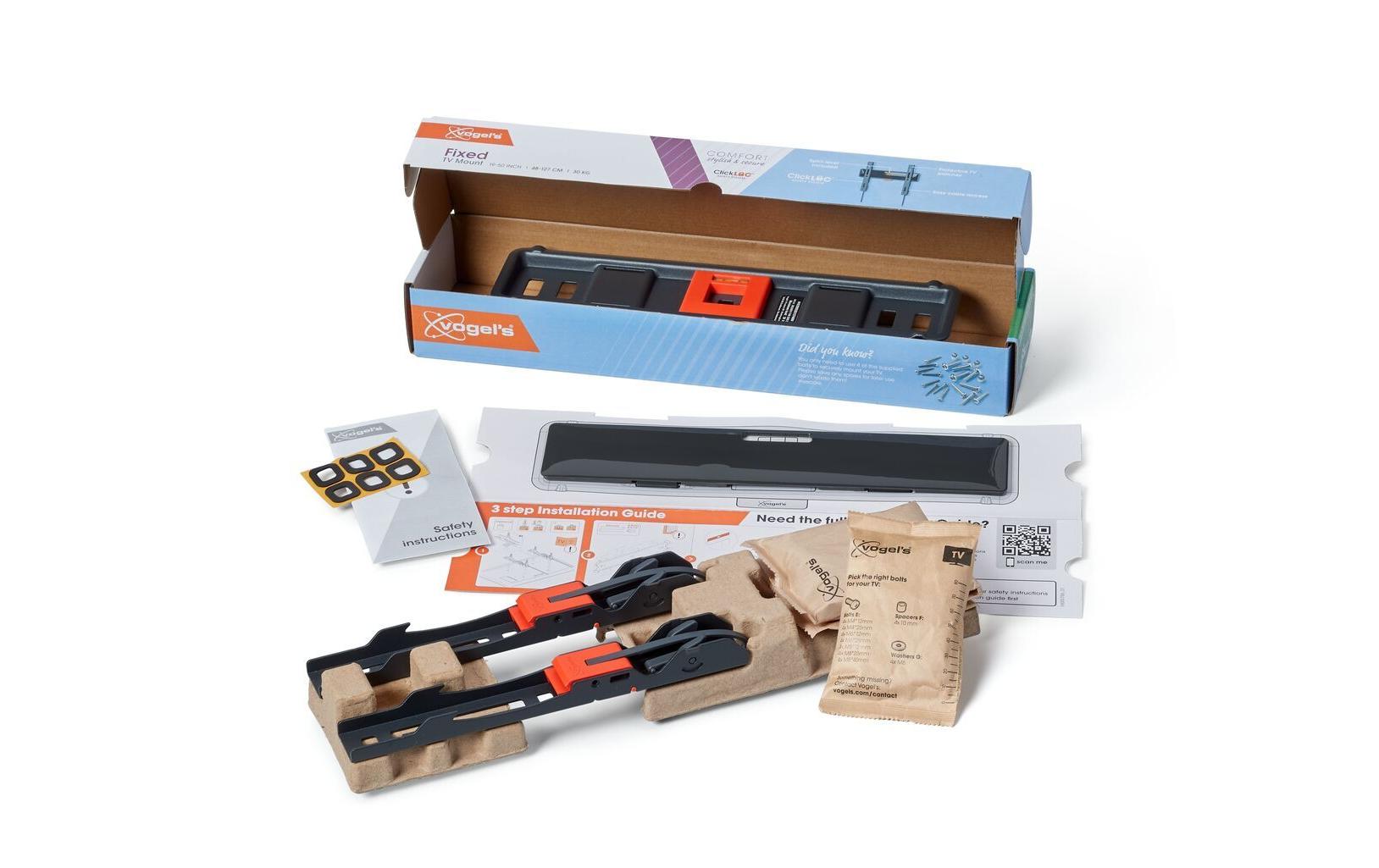 Vogel's TVM3205B – Feste Wandhalterung für 43", VESA 100×200, bis 30 kg, schwarz