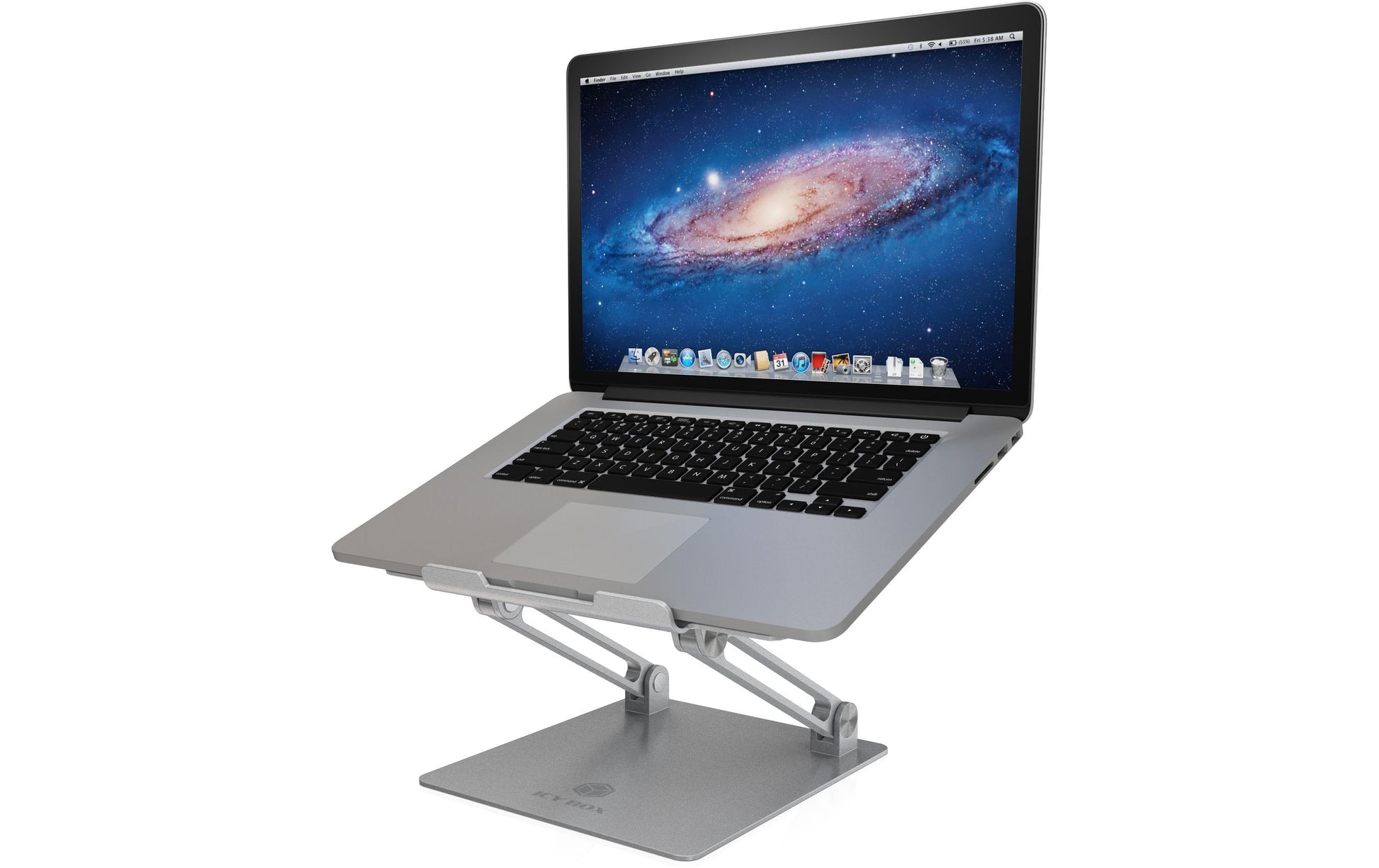 ICY BOX IB-NH300 Laptop-Ständer – für Geräte bis 17", höhenverstellbar, rutschfest – Grau