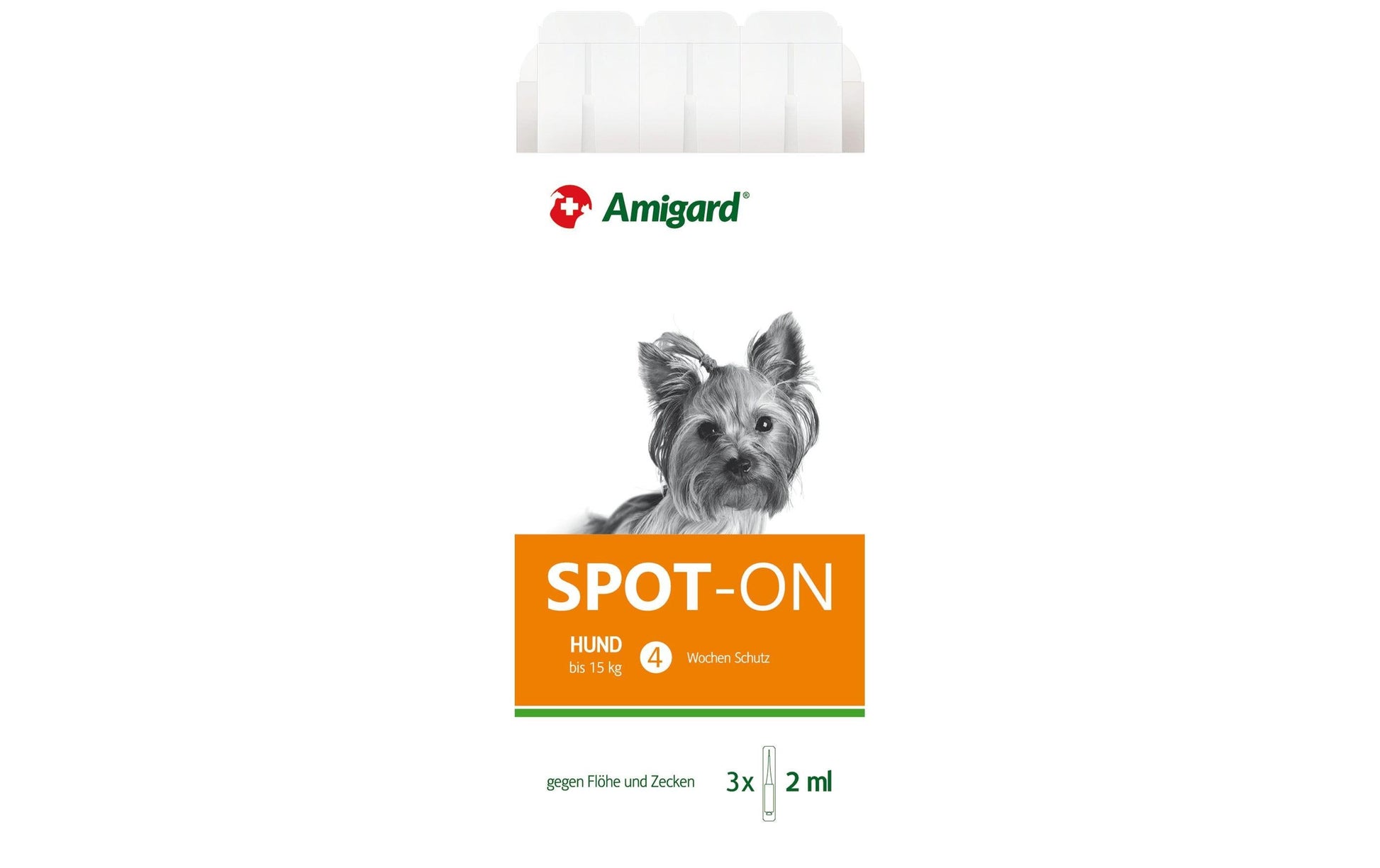 Amigard Spot-on Floh- & Zeckenlösung – für Hunde bis 15 kg – 6 ml – 3 Stk.