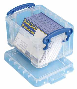 Really Useful Boxes Aufbewahrungsbox 0,3 l – Kunststoff – transparent – mit Verriegelung – 85 × 65 × 120 mm
