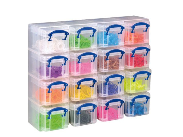 Really Useful Boxes Organizer-Set – Kunststoff, transparent, 31 × 37,5 × 12 cm – 16er-Pack