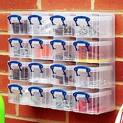 Really Useful Boxes Organizer-Set – Kunststoff, transparent, 31 × 37,5 × 12 cm – 16er-Pack