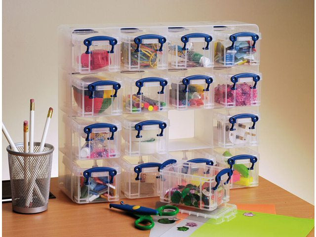 Really Useful Boxes Organizer-Set – Kunststoff, transparent, 31 × 37,5 × 12 cm – 16er-Pack