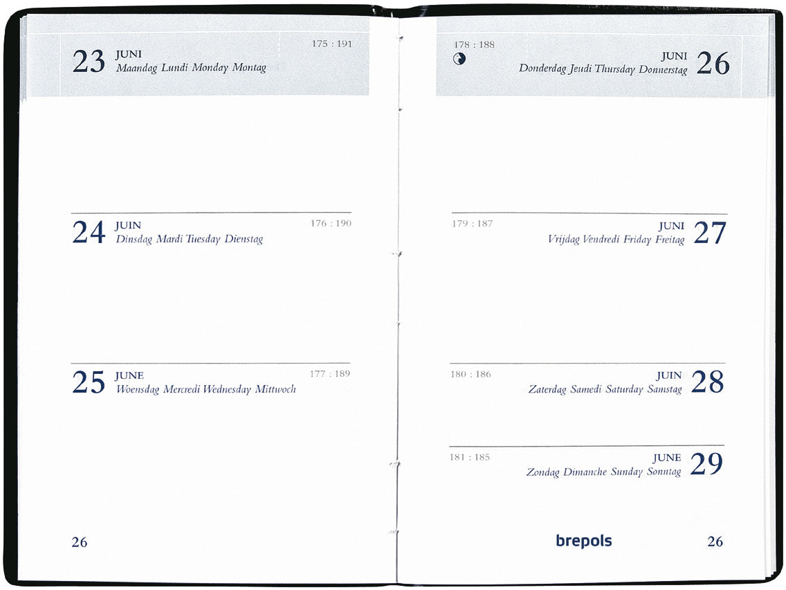 Brepols Wochen-Terminkalender – Armada Lucca 2026, Hardcover, Kunstleder