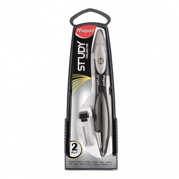 Maped Study Collector Zirkel-Set – 20er Display, inkl. Minendose, Ersatzmine, farbig sortiert