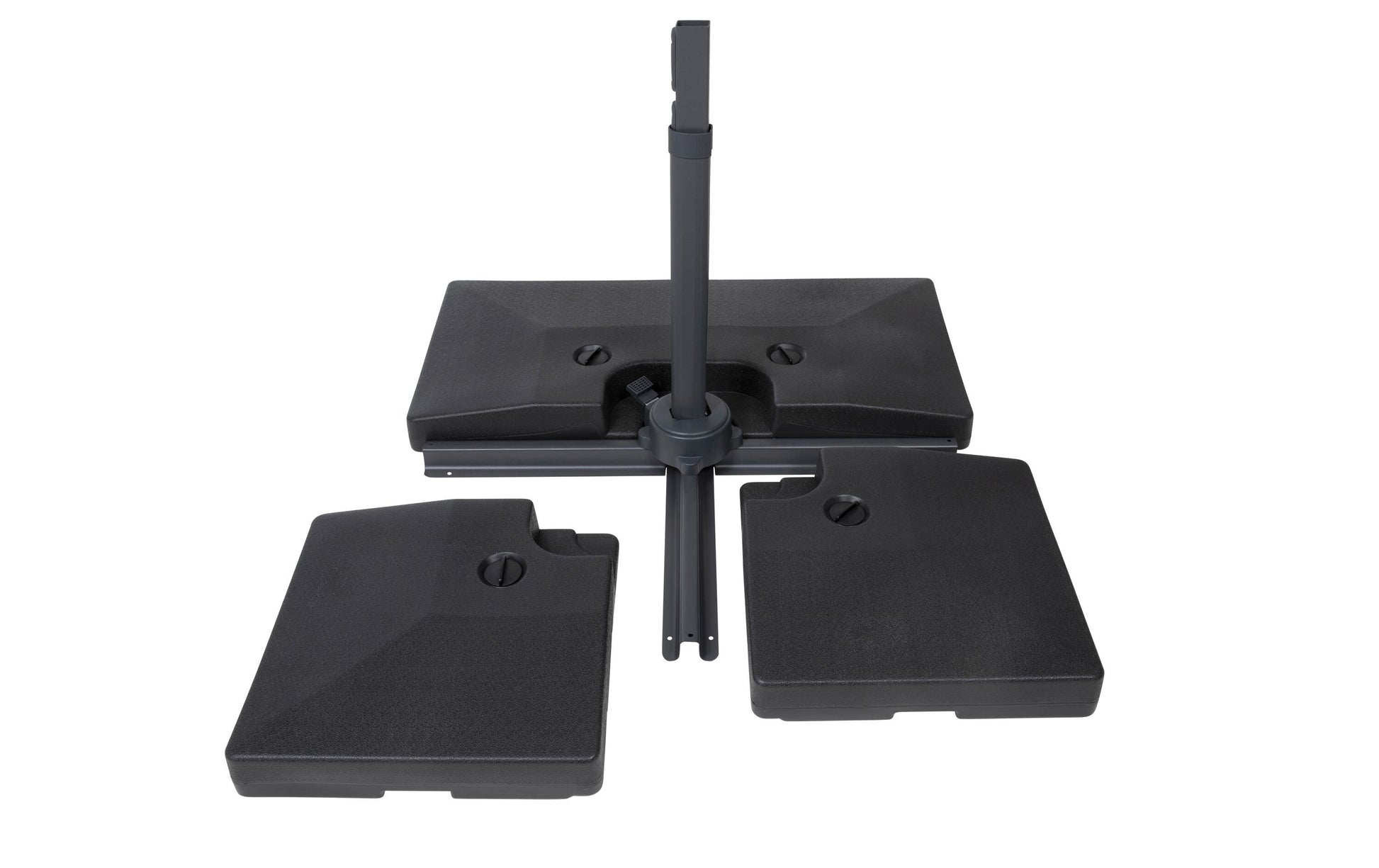 Cocon Basis für Ampel-Sonnenschirm TR-031 – 51,5 × 51,5 × 11,8 cm, Kunststoff, schwarz, für Aussenbereich