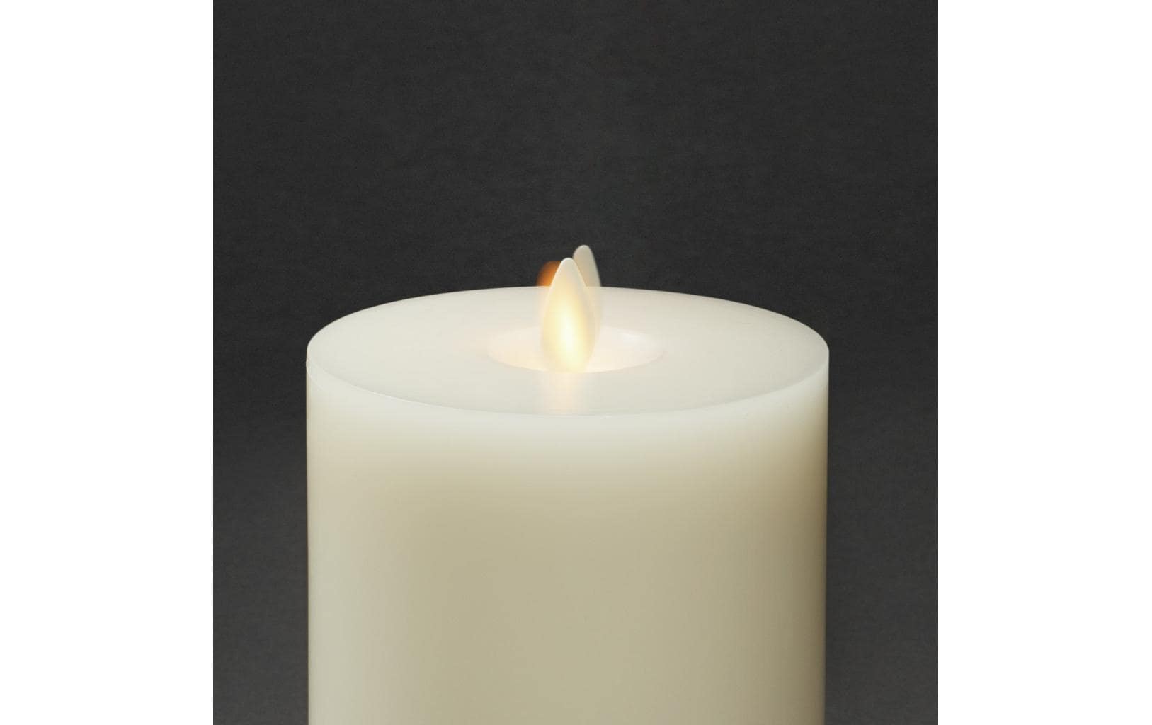 Konstsmide LED Echtwachskerze – Ø 8 × 10 cm – Wachs, beige – 16-teilig