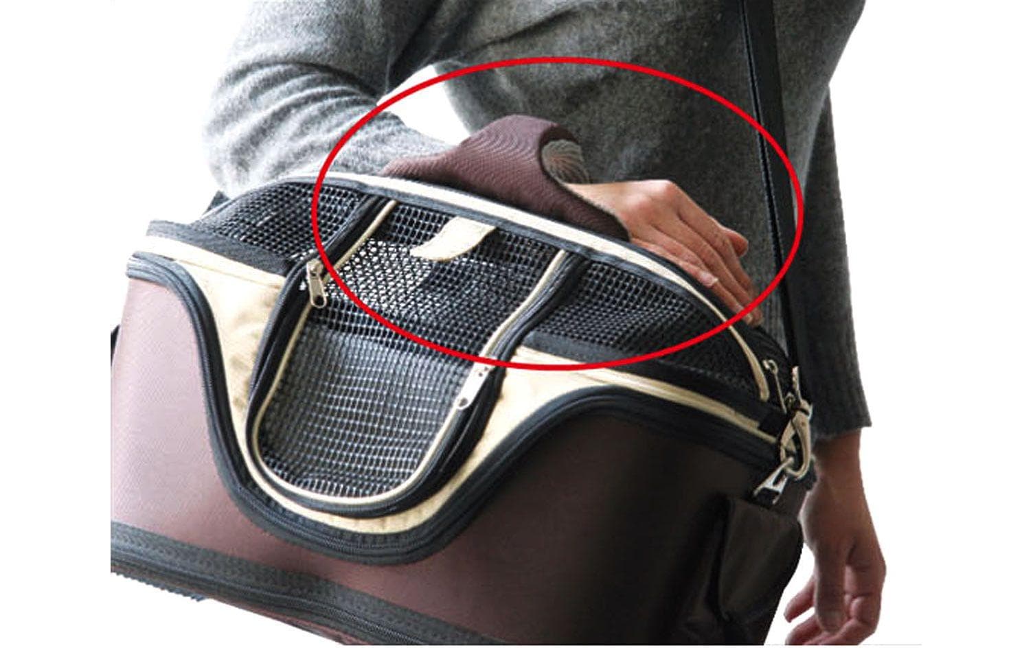 SwissPet Tiertransport-Tasche Sleepyway S – Frontlader, waschbar bis 30 °C – 420 × 290 × 330 mm – braun