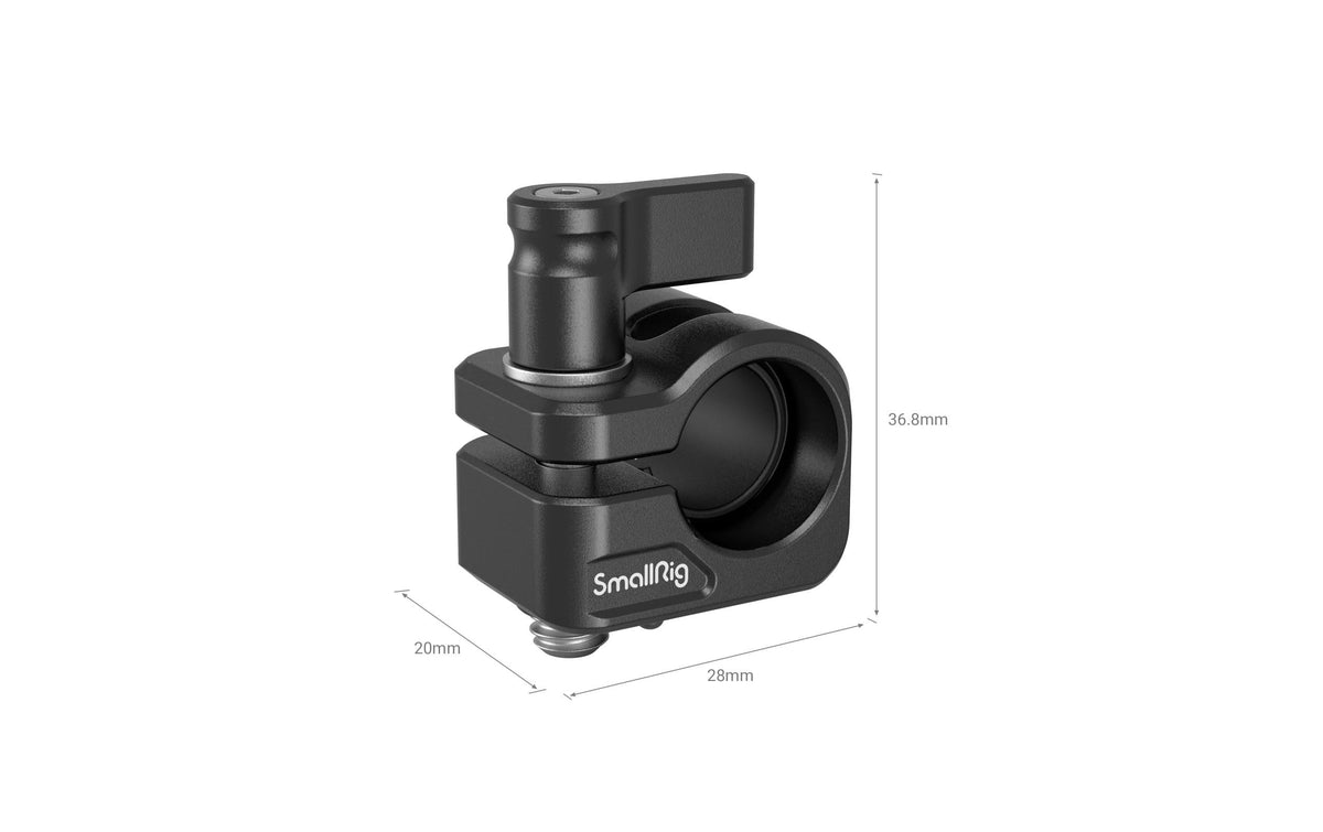 SmallRig 3598 Rod-Klemme 12/15 mm – 1/4" Montage – Aluminium/Edelstahl – Schwarz