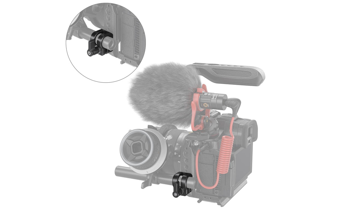 SmallRig 3598 Rod-Klemme 12/15 mm – 1/4" Montage – Aluminium/Edelstahl – Schwarz