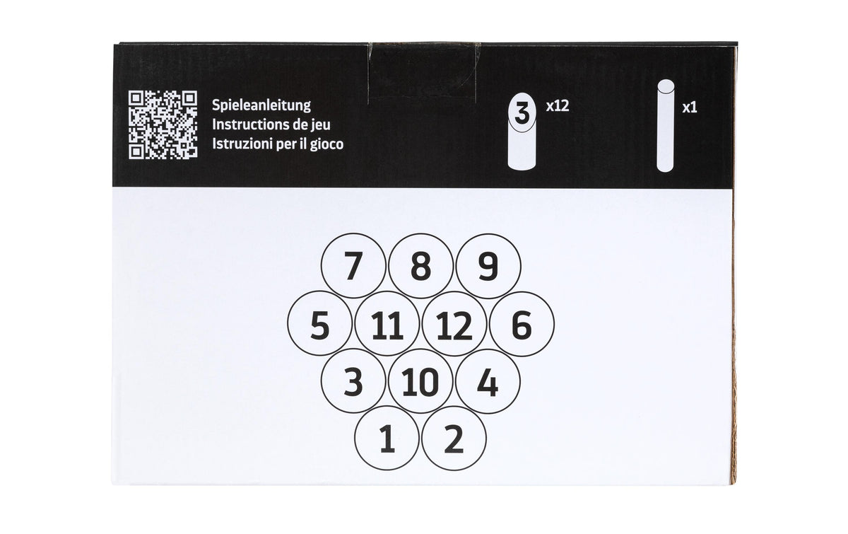 KOOR Mölkky – 3–6 Spieler – Wurfstock 5 × 20 cm, Leikki 5 × 15 cm – ab 6 Jahren – Holz, braun – FSC