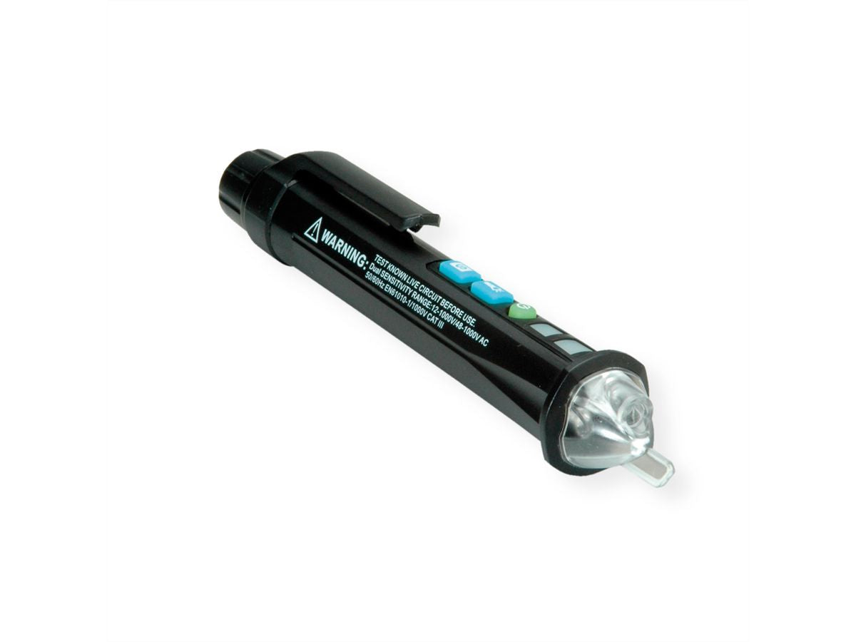 VALUE 19.99.5079 – Spannungsprüfer – 12–1000 V, berührungslos, Taschenlampe