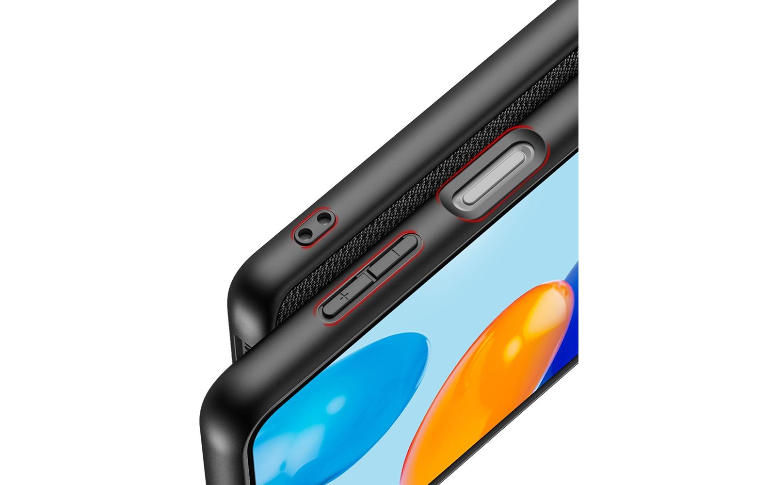 nevox StyleShell Nylo Backcover – für Xiaomi Redmi Note 11/11s, Nylon+PC+TPU, Schwarz