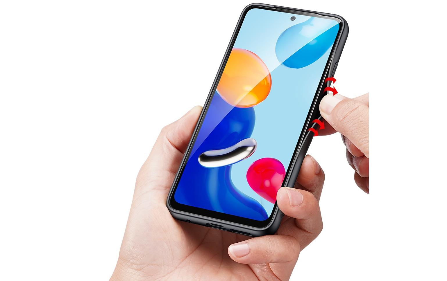nevox StyleShell Nylo Backcover – für Xiaomi Redmi Note 11/11s, Nylon+PC+TPU, Schwarz