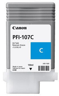 Canon Tintenpatrone PFI-107C, cyan, 130 ml, original – für imagePROGRAF iPF 680, iPF 685, iPF 780 und andere