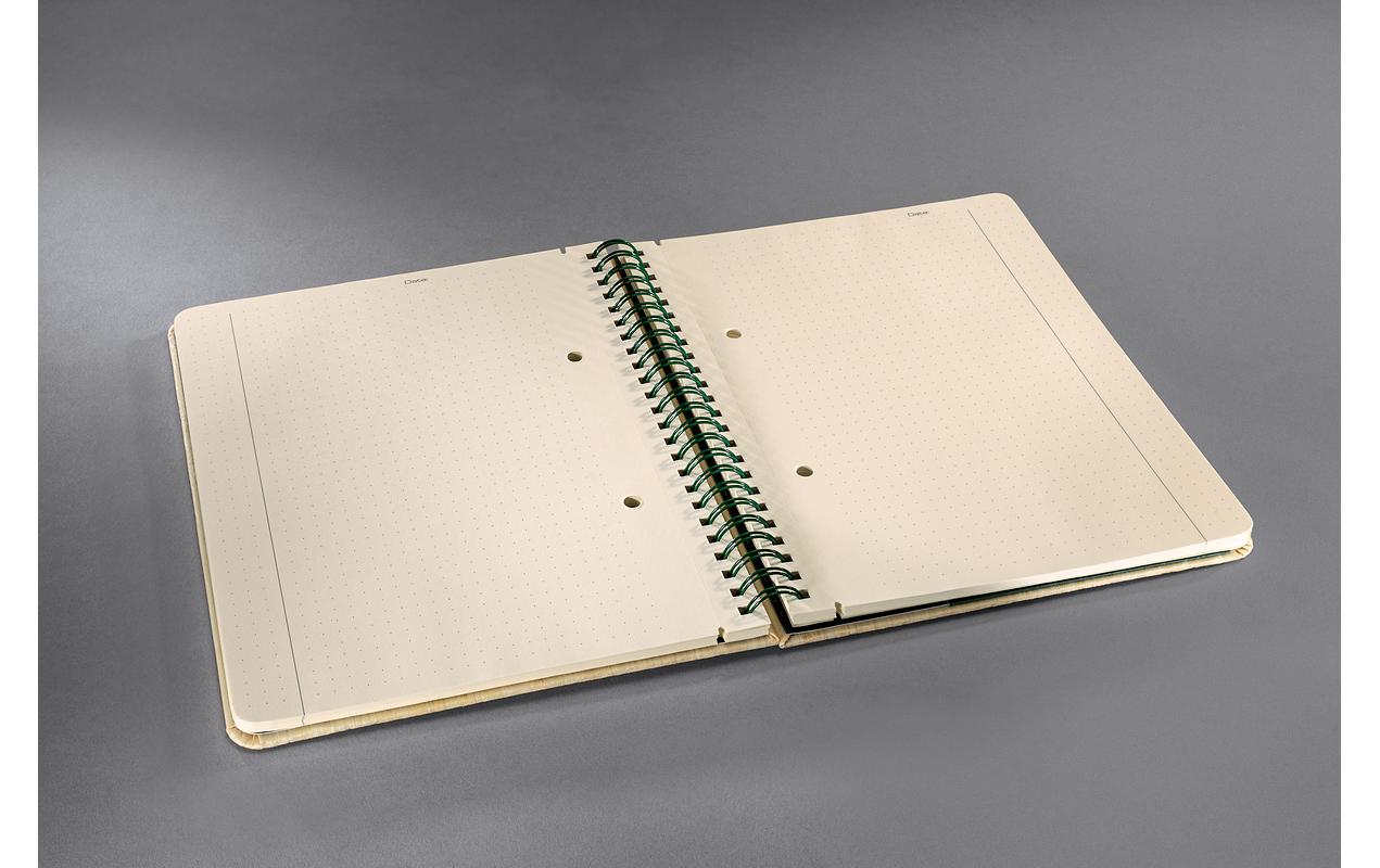 Sigel Collegeblock – A5 – perforiert, 2-fach gelocht, Einstecktasche, abgerundete Kanten, Bambus, FSC