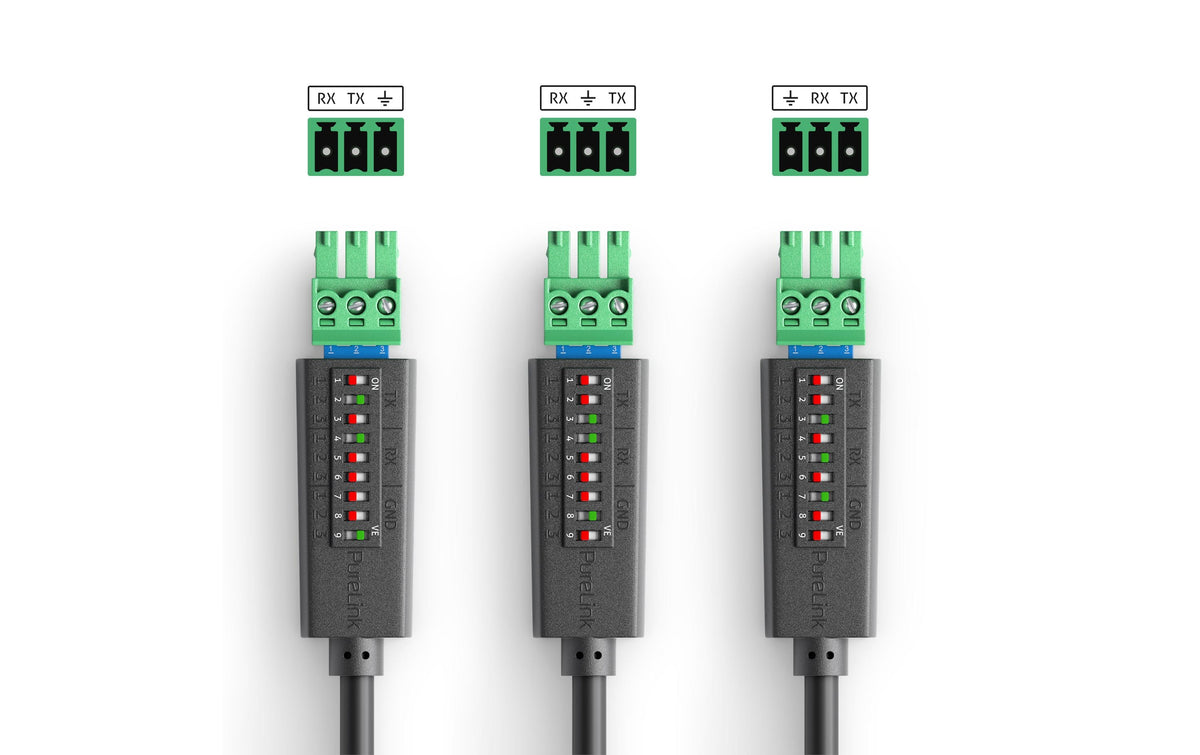 PureTools PTM-RS100 Kabel 9-poliger D-Sub zu 3-poligem Phoenix – 1,5 m – für PureTools PT-AA140/PT-AA220/PT-HDBT-200