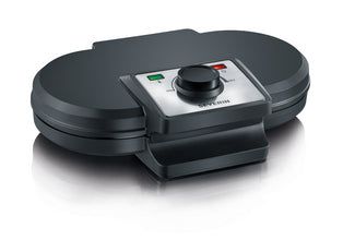 Severin Waffeleisen WA 2106 – 2 Waffeln, rund, 1200 W – schwarz